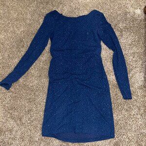Navy blue sparkly bodycon dress